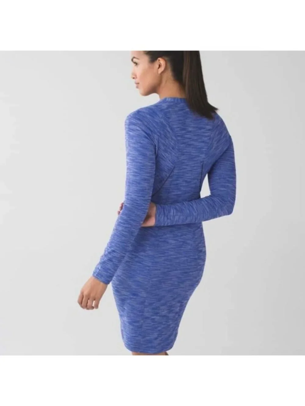 Lululemon &go Where-To Dress *Long Sleeve Heathered Sapphire Blue